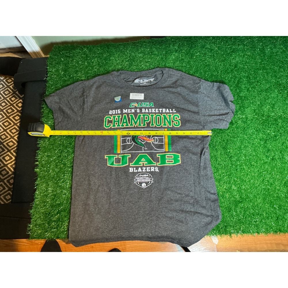 The Victory UAB Blazers 2015 C-USA Basketball Champions Gray T-Shirt Mens Medium